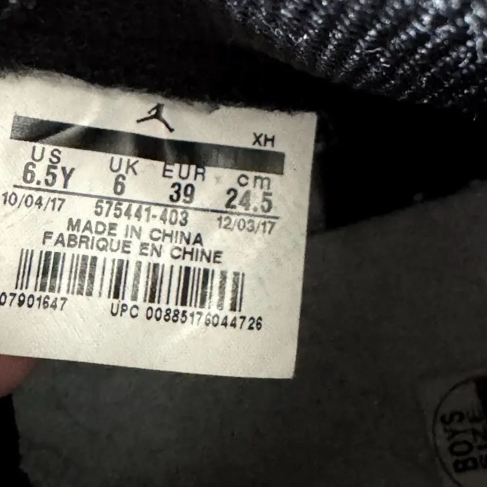 Jordan size youth